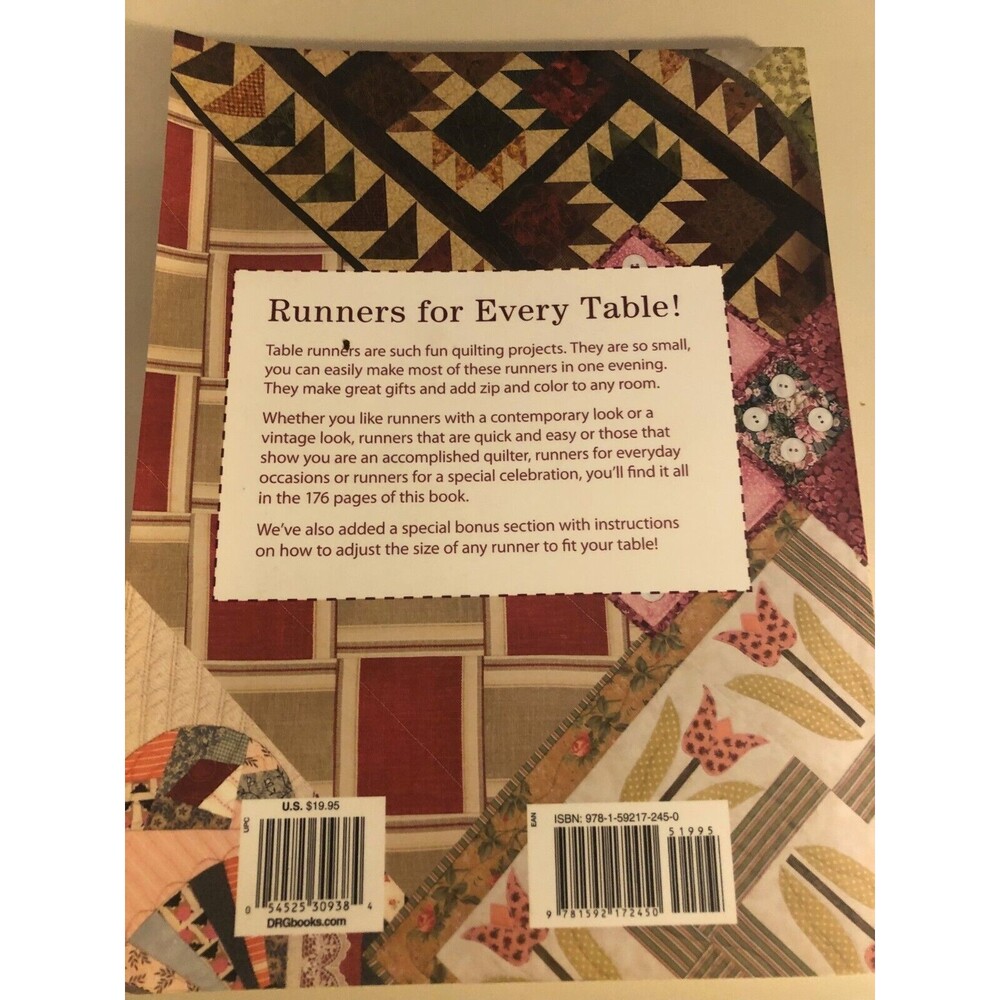 Patchwork Table Runners Paperback Book - Picture 2 of 2